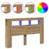 vidaXL Čelo s LED dub artisan 160x18,5x103,5 cm kompozitn&eacute; drevo