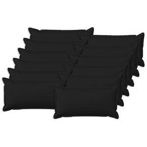 vidaXL Poťah na podložku 12 ks HOUTEN Čierna 40 x 80 cm Falo&scaron;n&yacute; ľan