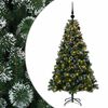 vidaXL Umel&yacute; vianočn&yacute; stromček s guľami 120 cm 150 LED Tepl&aacute; biela