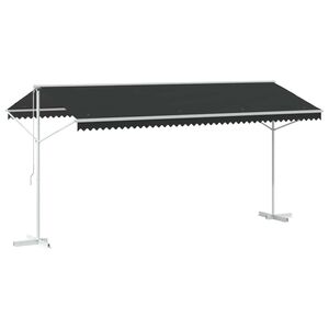 vidaXL Voľne stojaca mark&iacute;za 5 x 3 m Polyester Antracitov&aacute;
