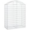 vidaXL Obl&uacute;kov&yacute; gabionov&yacute; k&ocirc;&scaron; 100x50x120/140 cm pozinkovan&eacute; železo