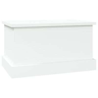 vidaXL Úložný box lesklý biely 50x30x28 cm spracované drevo
