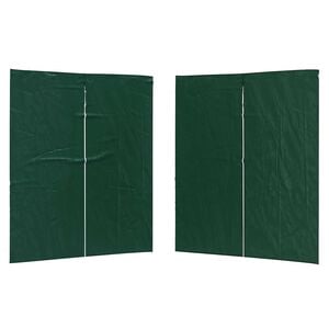 vidaXL Bočn&aacute; stena p&aacute;rty stanu 2 pcs Zelen&aacute; 200 x 195 cm PE a oceľ