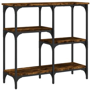 vidaXL Konzolov&yacute; stol&iacute;k dymov&yacute; dub 80x29x75 cm kompozitn&eacute; drevo
