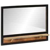 vidaXL Zrkadlo s policou 80x8x55 cm sklo a masívny mangovník