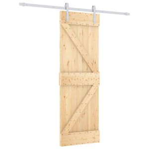 vidaXL Posuvn&eacute; dvere 70 x 210 cm Mas&iacute;vne borovicov&eacute; drevo (neupraven&eacute;)