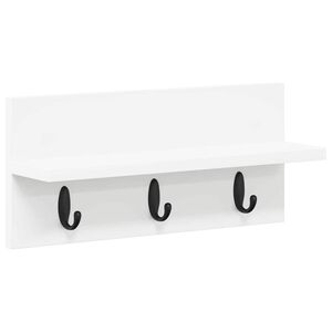 vidaXL Ve&scaron;iak na stenu N&aacute;stenn&aacute; mont&aacute;ž Biela 40 x 10,5 x 18 cm