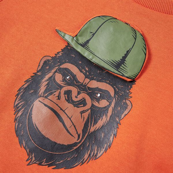 Detská mikina tmavooranžová 104