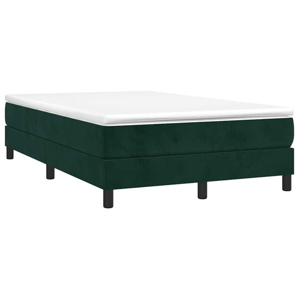 vidaXL Boxspring posteľ s matracom, tmavozelen&aacute; 120x190cm, zamat