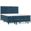 vidaXL Posteľn&yacute; r&aacute;m boxsping s matracom tmavomodr&yacute; 160x200 cm zamat