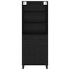 vidaXL Highboard Čierny dub 69,5 x 34 x 180 cm Kompozitn&eacute; drevo