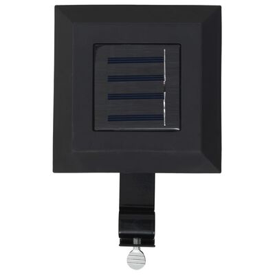 vidaXL Vonkajšie solárne svietidlá 12 ks čierne 12 cm LED štvorcové