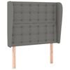 vidaXL Čelo postele so z&aacute;hybmi tmavosiv&eacute; 83x23x118/128 cm l&aacute;tka