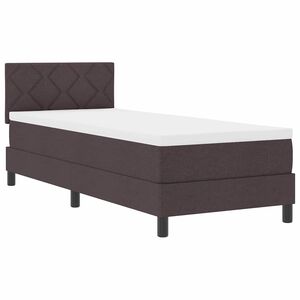 vidaXL Posteľ s pružinov&yacute;m r&aacute;mom s LED Tmavohned&aacute; 80 x 200 cm l&aacute;tka