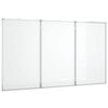 vidaXL Magnetick&aacute; biela tabuľa skladacia 150x80x1,7 cm hlin&iacute;k