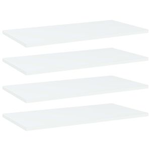vidaXL Pr&iacute;davn&eacute; police 4 ks, biele 60x30x1,5 cm, drevotrieska