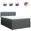 vidaXL Boxspring posteľ s matracom tmavosiv&aacute; 140x190 cm l&aacute;tka