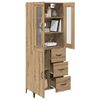 vidaXL Highboard Remeselný dub 69,5 x 34 x 180 cm Kompozitné drevo