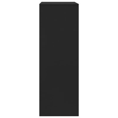 vidaXL Komoda so 6 zásuvkami, čierna 50x34x96 cm, kompozitné drevo
