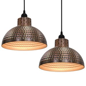 Stropn&eacute; lampy s polkruhov&yacute;mi tienidlami medenej farby vidaXL 2 ks