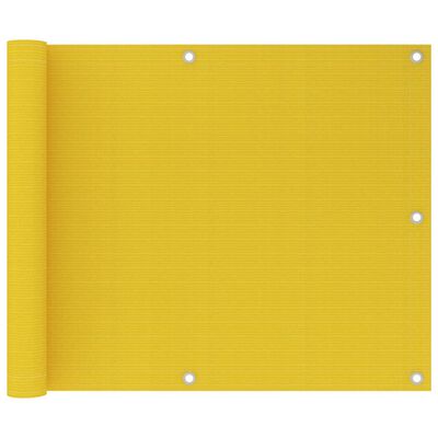 vidaXL Balkónová markíza, žltá 75x600 cm, HDPE