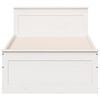 vidaXL Posteľ bez matraca s čelom biely 150x200 cm borovicov&yacute; mas&iacute;v