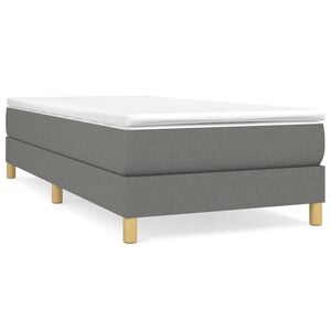 vidaXL Posteľn&yacute; r&aacute;m s boxspringom tmavosiv&aacute; 80x200 cm l&aacute;tka