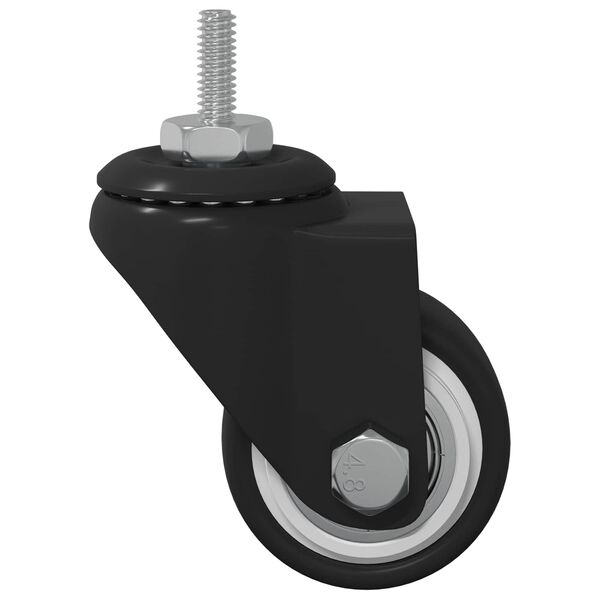 vidaXL Otočn&eacute; koliesko 2 pcs Čierna 40,4 x 40,4 x 19,7 mm