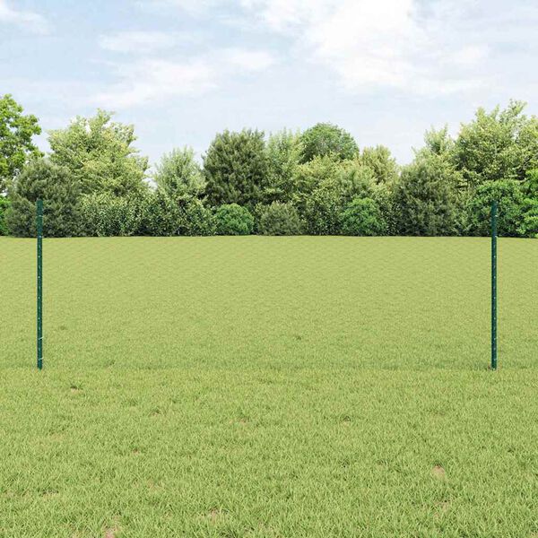 vidaXL Plot s podperou Zelen&aacute; 0,8 x 10 m Ocel a PVC