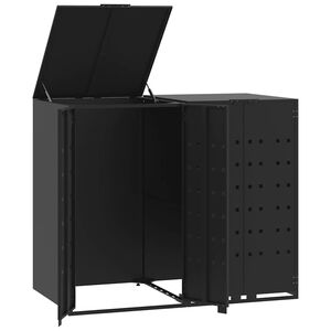 vidaXL &Uacute;ložisko na 2 ko&scaron;e na kolieskach čierne 138x79x117 cm oceľ