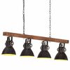 vidaXL Industri&aacute;lna stropov&aacute; lampa čierna mangovn&iacute;k E27