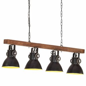 vidaXL Industri&aacute;lna stropov&aacute; lampa čierna mangovn&iacute;k E27