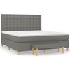 vidaXL Boxspring posteľ s matracom tmavosiv&aacute; 160x200 cm l&aacute;tka