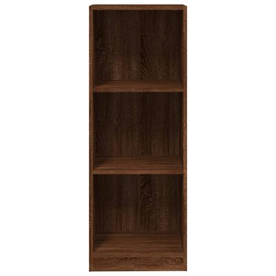 vidaXL 3-poschodová knižnica hnedý dub 40x24x109 cm spracované drevo