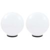 vidaXL LED lampy v tvare gule 2 ks, 40 cm, PMMA