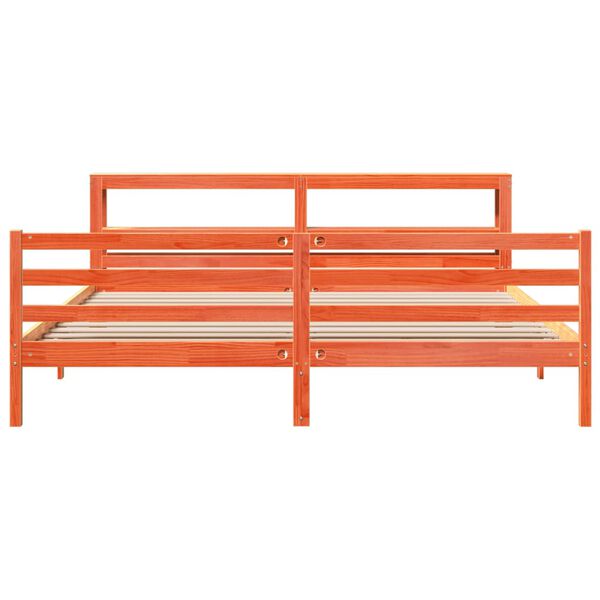 vidaXL Posteľ bez matraca voskovo hned&aacute; 180x200 cm mas&iacute;vna borovica