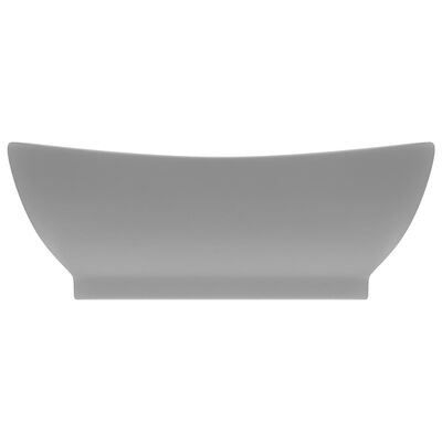 vidaXL Luxusné umývadlo, prepad, matné svetlosivé 58,5x39 cm, keramika