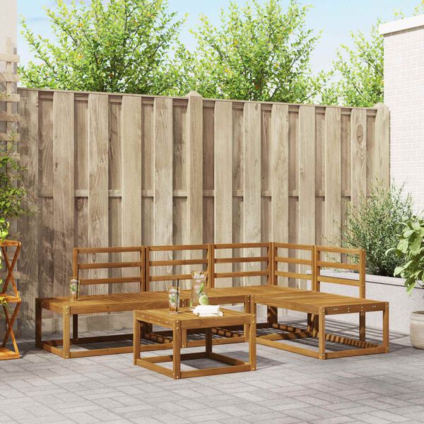 vidaXL Z&aacute;hradn&aacute; s&uacute;prava gaučov 5 Kus Pr&iacute;rodn&aacute; Pevn&eacute; ak&aacute;ciov&eacute; drevo