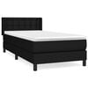 vidaXL Posteľn&yacute; r&aacute;m boxspring s matracom čierny 80x200 cm l&aacute;tka