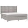 vidaXL Boxspring posteľ s matracom svetlosiv&aacute; 100x200 cm l&aacute;tka