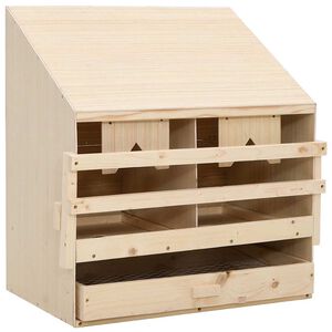 vidaXL Hniezdo pre sliepky 2 priehradky 63x40x65 cm borovicov&eacute; drevo