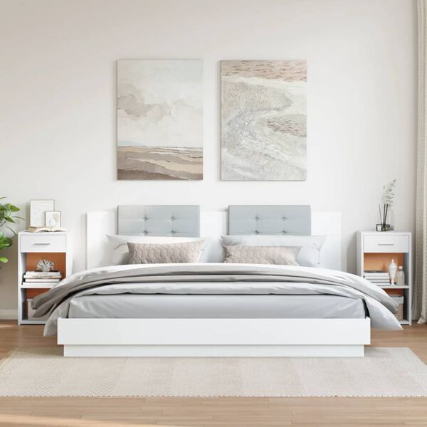 vidaXL Nočn&eacute; stol&iacute;ky 2 ks biele 35x34x65 cm kompozitn&eacute; drevo