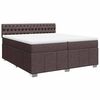 vidaXL Boxspring posteľ s matracom tmavohned&aacute; 200x200 cm l&aacute;tka
