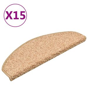 vidaXL Schodov&eacute; rohože 15 ks 65x21x4 cm zlat&eacute; polkruhov&eacute; veľk&eacute;