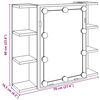 vidaXL Zrkadlová skrinka s LED Old Wood 70x16,5x60 cm