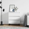 vidaXL Komoda biela 60x35x70 cm spracované drevo
