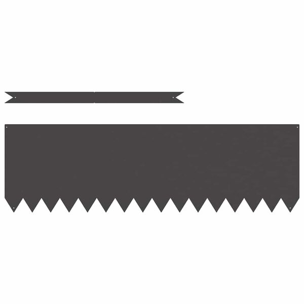 vidaXL Obrubn&iacute;k tr&aacute;vnika 10 pcs Čierna 100 x 0.05 x 20 cm