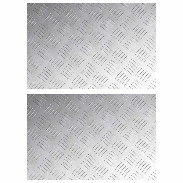 vidaXL Schodov&yacute; ro&scaron;t Obdĺžnikov&yacute; 2 pcs Strieborn&aacute; 60 x 40 cm Hlin&iacute;k