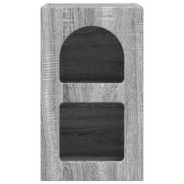 vidaXL Nočn&yacute; stol&iacute;k Siv&yacute; Sonoma 29,5 x 33,5 x 50 cm Kompozitn&eacute; drevo