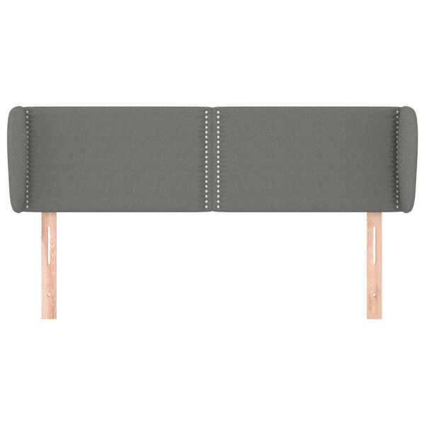 vidaXL Čelo postele so z&aacute;hybmi tmavosiv&eacute; 147x23x78/88 cm l&aacute;tka